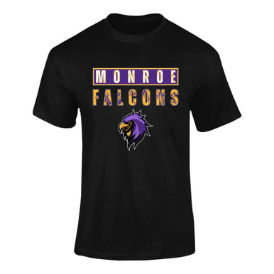 Monroe Falcons Sideview Mascot #9 Men's SS T-Shirt