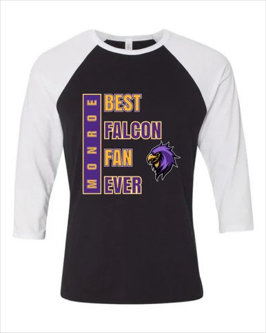 Monroe Falcons Sideview Best Falcon Fan Women's Baseball T-Shirt