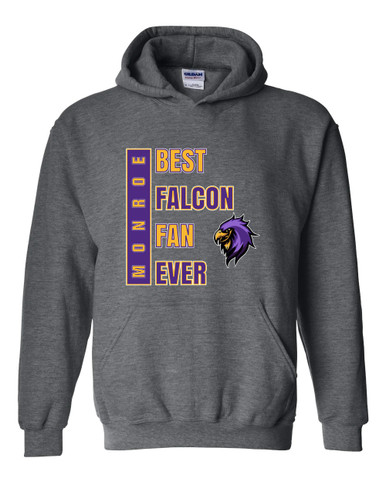 Monroe Falcons Sideview Best Falcon Fan Men's Hoodie