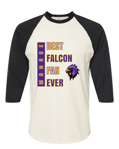 Monroe Falcons Sideview Best Falcon Fan Men's Baseball T-Shirt