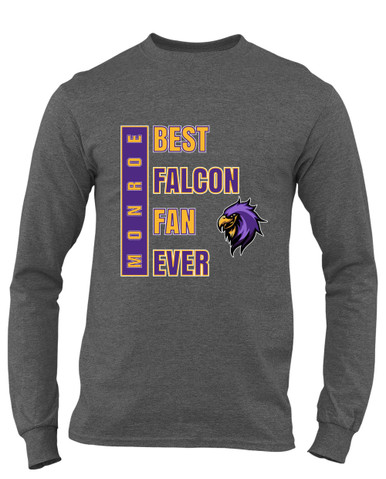 Monroe Falcons Sideview Best Falcon Fan Men's LS T-Shirt