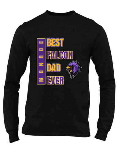 Monroe Falcons Sideview Best Falcon Dad Men's Premium LS T-Shirt