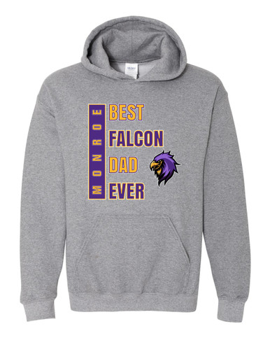 Monroe Falcons Sideview Best Falcon Dad Men's Hoodie