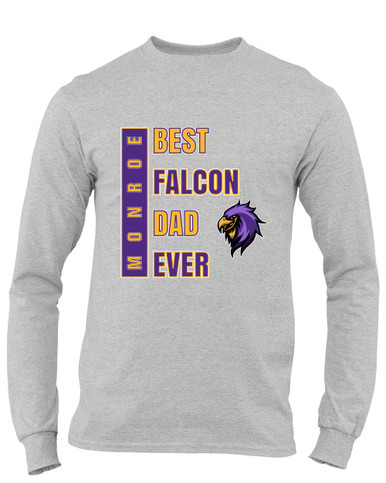 Monroe Falcons Sideview Best Falcon Dad Men's LS T-Shirt