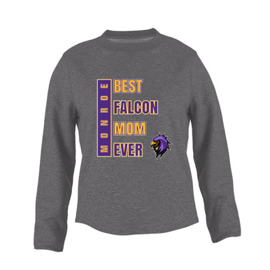 Monroe Falcons Sideview Best Falcon Mom Women's Sweatshirt