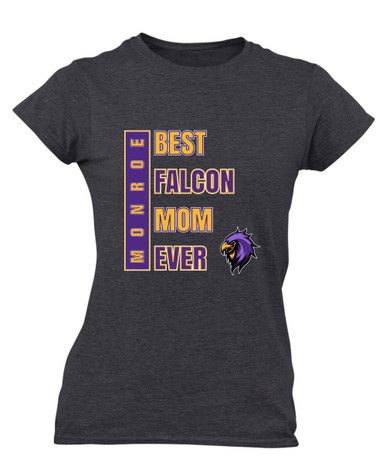 Monroe Falcons Sideview Best Falcon Mom Women's SS T-Shirt