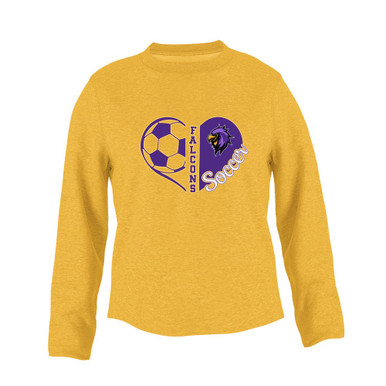 Monroe Falcons Sideview Heart Soccer Women's Sweatshirt