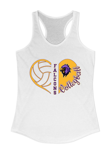 Monroe Falcons Sideview Heart Volleyball Women's Tank Top