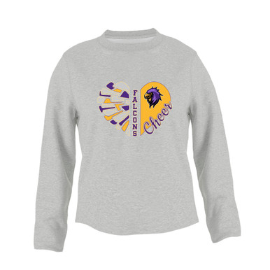 Monroe Falcons Sideview Heart Cheer Women's Sweatshirt