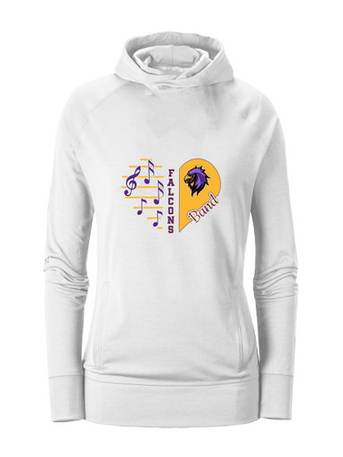 Monroe Falcons Sideview Heart Band Women's Hoodie