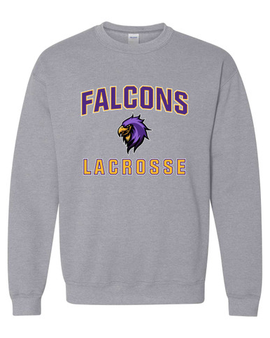 Monroe Falcons Sideview Lacrosse Men's Sweatshirt