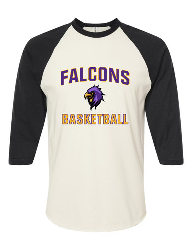 Monroe Falcons Sideview Basketball #1 Men's Baseball T-Shirt