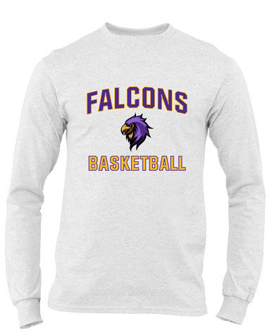 Monroe Falcons Sideview Basketball #1 Men's LS T-Shirt