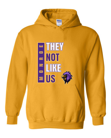 Monroe Falcons Sideview They Not Like Us #1 Men's Hoodie