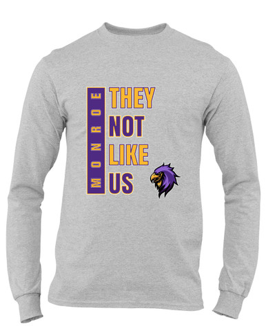Monroe Falcons Sideview They Not Like Us #1 Men's Premium LS T-Shirt