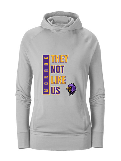 Monroe Falcons Sideview They Not Like Us #1 Women's Hoodie