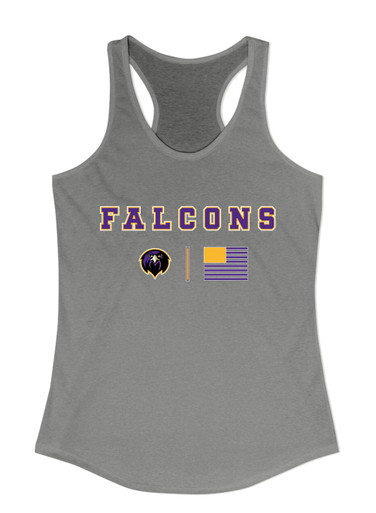 Monroe Falcons Front View Team Colors Flag Women's Tank Top