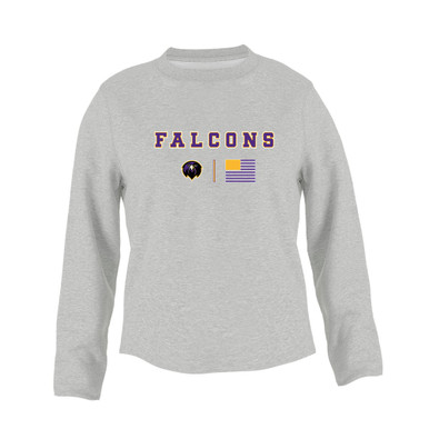 Monroe Falcons Front View Team Colors Flag Women's Sweatshirt