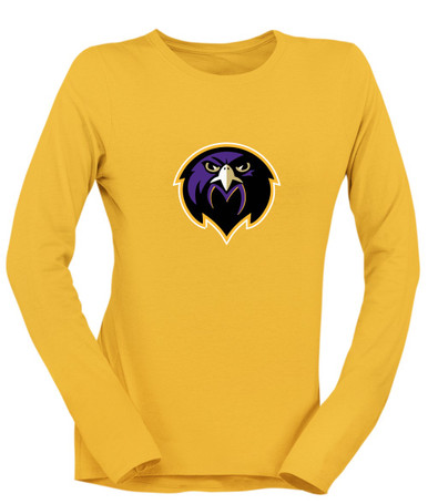 Monroe Falcons Front View Mascot #1 Women's LS T-Shirt