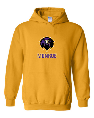 Monroe Falcons Front View Mascot #2 Men's Hoodie