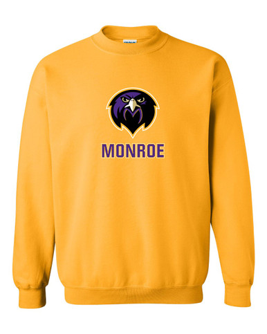 Monroe Falcons Front View Mascot #2 Men's Sweatshirt