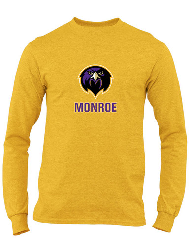Monroe Falcons Front View Mascot #2 Men's LS T-Shirt
