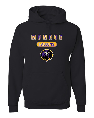 Monroe Falcons Front View Mascot #3 Men's Premium Hoodie