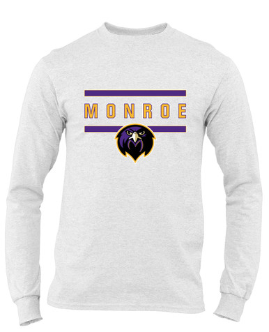 Monroe Falcons Front View Mascot #4 Men's Premium LS T-Shirt