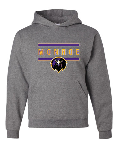 Monroe Falcons Front View Mascot #4 Men's Premium Hoodie