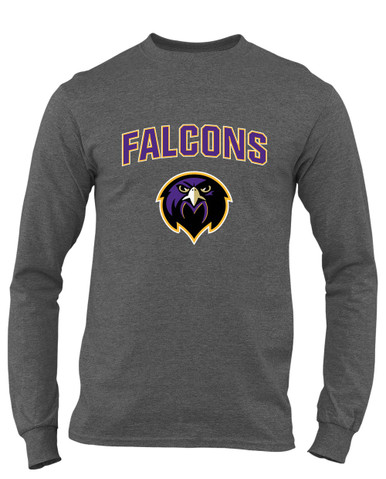 Monroe Falcons Front View Mascot #6 Men's Premium LS T-Shirt