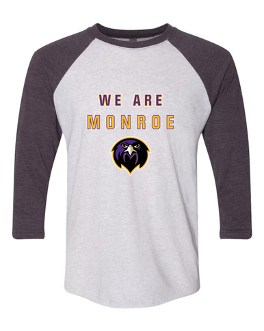 Monroe Falcons Front View We Are Men's Baseball T-Shirt