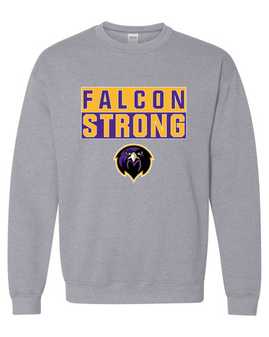 Monroe Falcons Front View Strong #1 Men's Sweatshirt