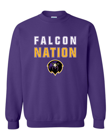 Monroe Falcons Front View Nation #2 Men's Sweatshirt