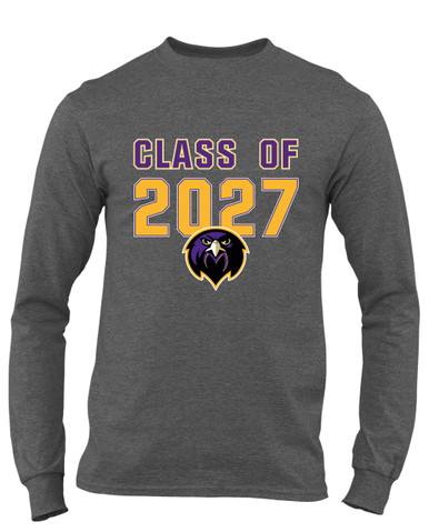 Monroe Falcons Front View Class of 2027 Men's LS T-Shirt