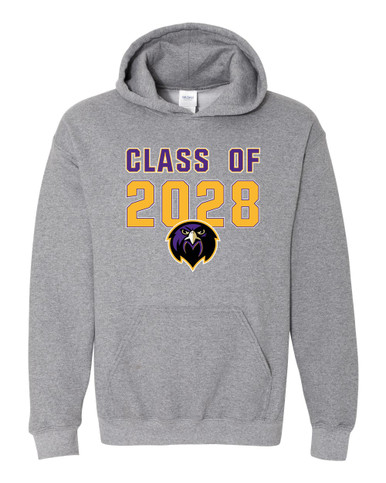 Monroe Falcons Front View Class of 2028 Men's Hoodie