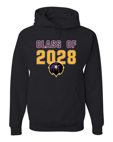 Monroe Falcons Front View Class of 2028 Men's Premium Hoodie