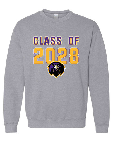 Monroe Falcons Front View Class of 2028 Men's Sweatshirt