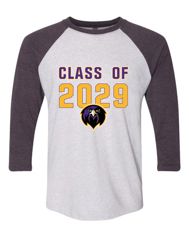 Monroe Falcons Front View Class of 2029 Men's Baseball T-Shirt