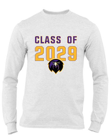 Monroe Falcons Front View Class of 2029 Men's LS T-Shirt