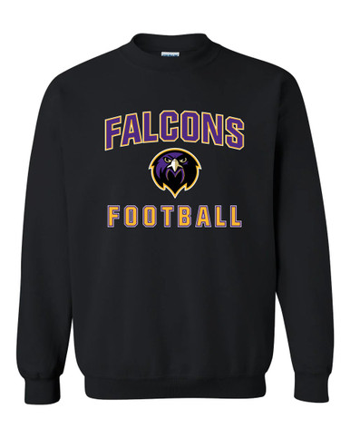 Monroe Falcons Front View Football #1 Men's Sweatshirt