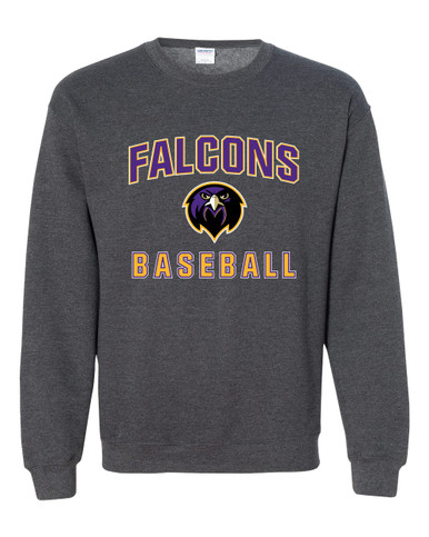 Monroe Falcons Front View Baseball #1 Men's Sweatshirt