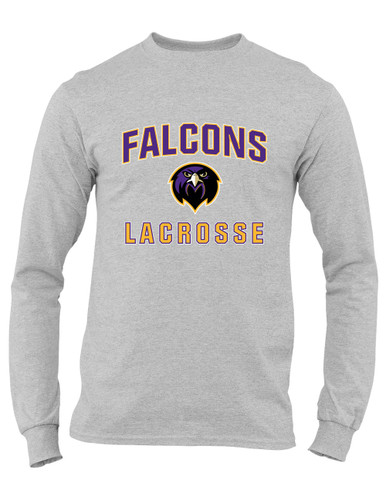 Monroe Falcons Front View Lacrosse Men's Premium LS T-Shirt
