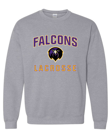 Monroe Falcons Front View Lacrosse Men's Sweatshirt