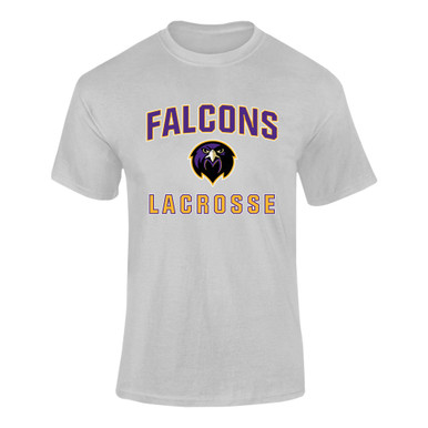 Monroe Falcons Front View Lacrosse Men's SS T-Shirt