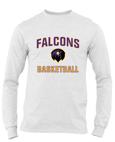 Monroe Falcons Front View Basketball #1 Men's Premium LS T-Shirt
