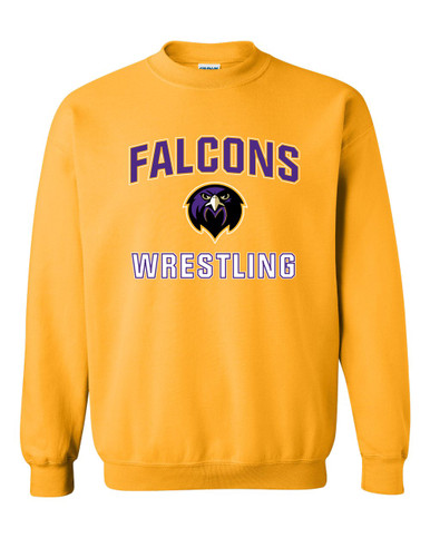Monroe Falcons Front View Wrestling Men's Sweatshirt