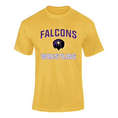 Monroe Falcons Front View Wrestling Men's SS T-Shirt