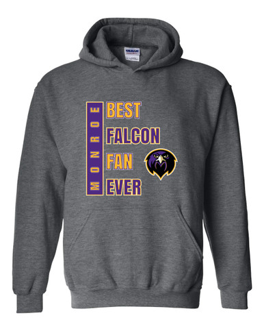 Monroe Falcons Front View Best Falcon Fan Men's Hoodie