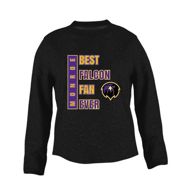 Monroe Falcons Front View Best Falcon Fan Women's Sweatshirt
