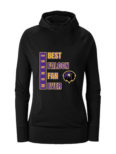 Monroe Falcons Front View Best Falcon Fan Women's Hoodie